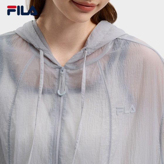 FILA official women's suit 2026 summer hooded top coat sun protection clothing casual three-quarter pants