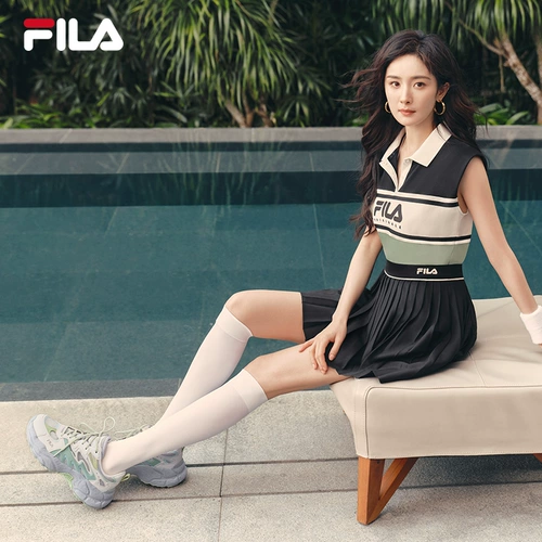 Официальная женская обувь Yang Mi's FILA, обувь для папы, кроссовки, соломенные сандалии, повседневная обувь