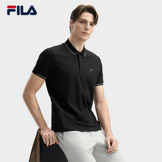 FILA gestricktes Kurzarm-POLOshirt