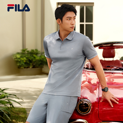 黄景瑜同款 FILA 斐乐官方男子领航短袖POLO衫2025夏季新款上衣
