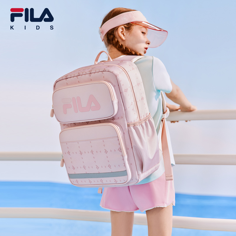 FILA KIDS斐乐儿童双肩背包男女童一到六年级小学生护脊减负书包