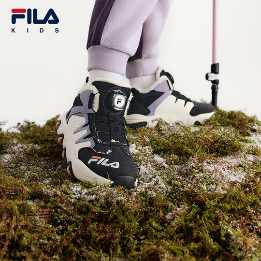 FILA KIDS斐乐童鞋棉鞋2025冬季款男女小童旋钮加绒保暖运动鞋