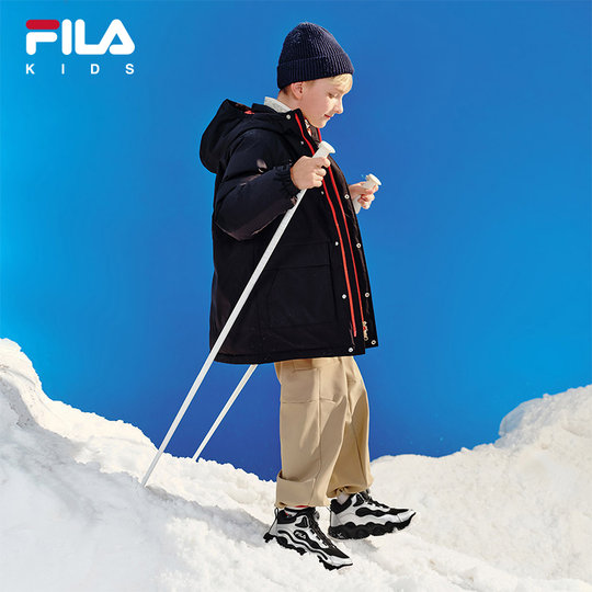 FILA KIDS斐乐童鞋儿童棉鞋冬季款男女大童旋钮加绒保暖运动鞋