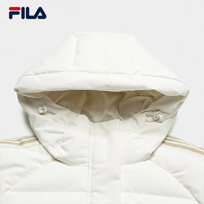 FILA 斐乐官方女士长款羽绒服2025冬季新款休闲宽松保暖连帽外套,淘宝优惠券,粉丝福利购,淘宝优惠卷