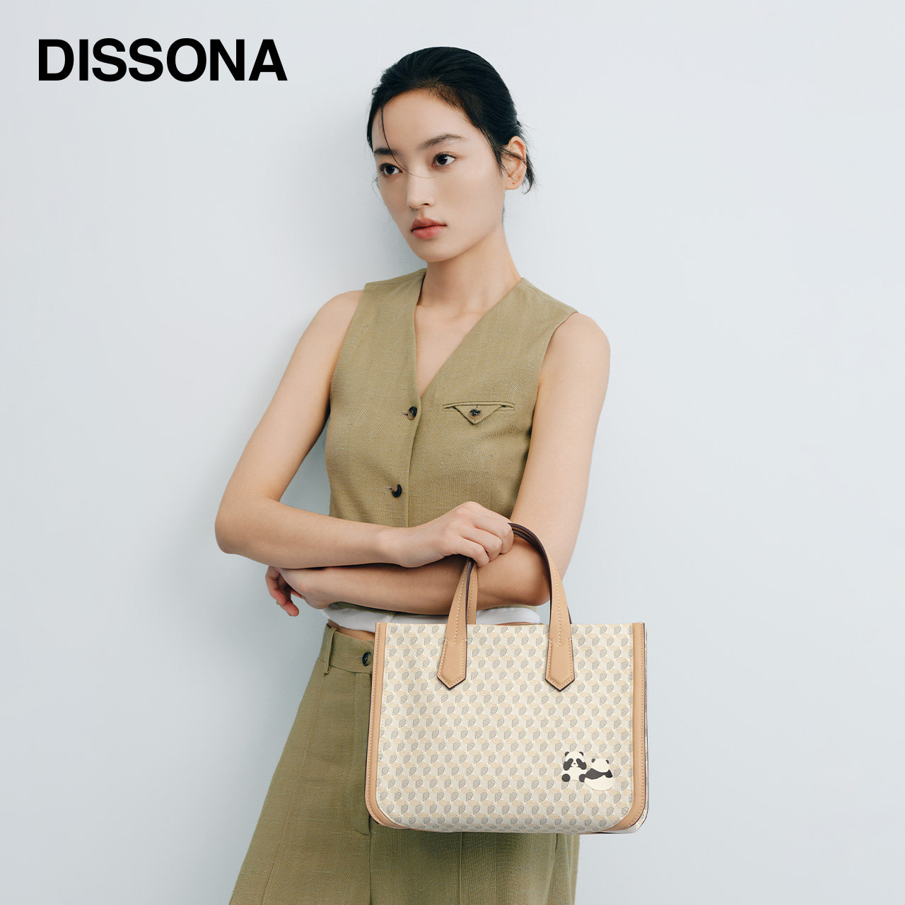 DISSONA迪桑娜女包幸运锦囊邮差包单肩老花托特包腋下包月牙包b,淘宝优惠券,粉丝福利购,淘宝优惠卷