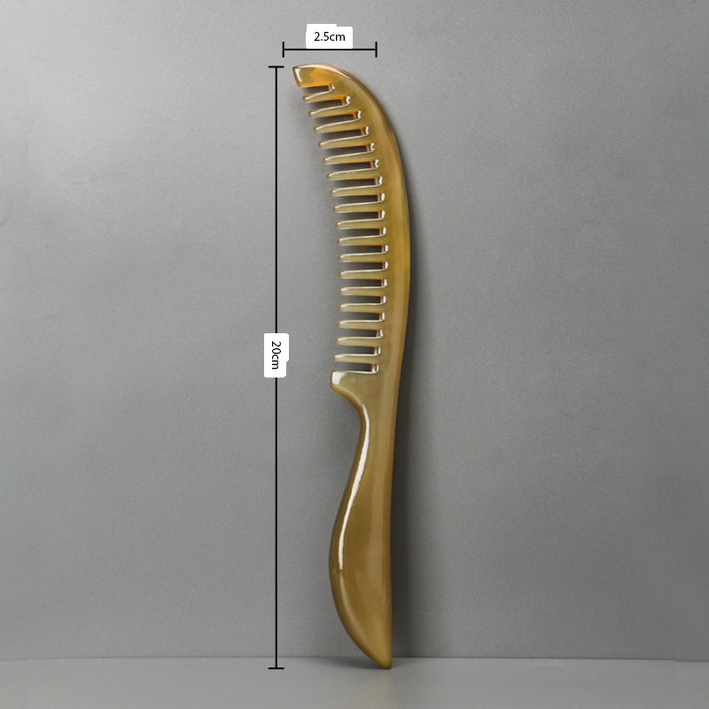 牛角按摩梳子中宽齿个人护理清洁头皮洗漱按摩顺发窄齿梳长20厘米,淘宝优惠券,粉丝福利购,淘宝优惠卷