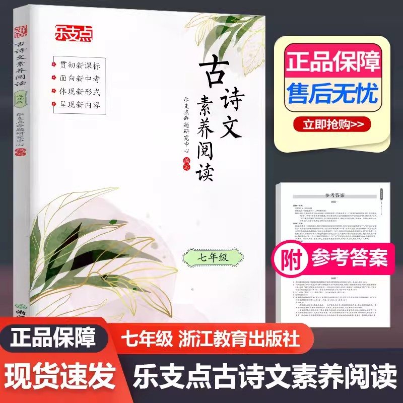 乐支点 古诗文素养阅读七八九年级 初中新课标新中考文言文复习初中古典文学素养提升训练指导书语文诗文阅读素养提升专题训练习 - 图1