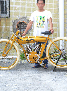 美式风酒吧落地摆件摩托车模型