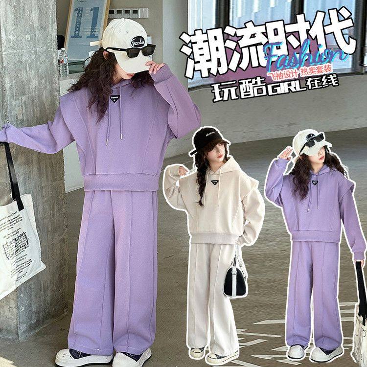 2025新款秋冬时尚儿童连帽卫衣阔腿裤男女童休闲运动潮,淘宝优惠券,粉丝福利购,淘宝优惠卷