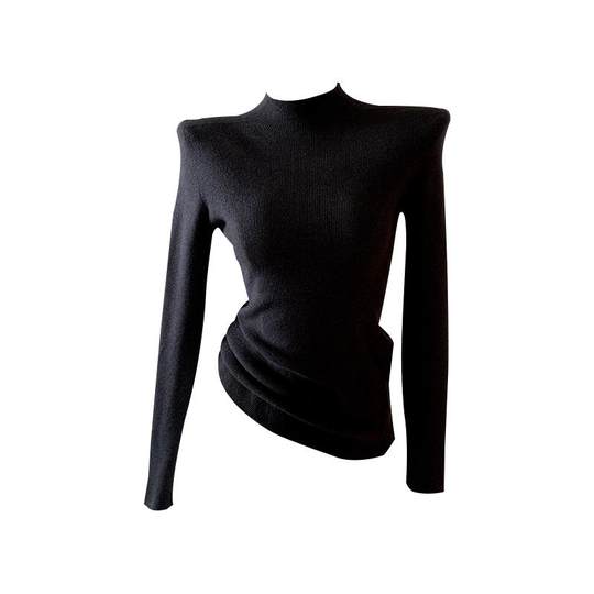 Solid color long-sleeved base shirt