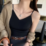 Шелковая майка топ, защитное белье, топ с чашечками, летнее нижнее белье, красивая спина