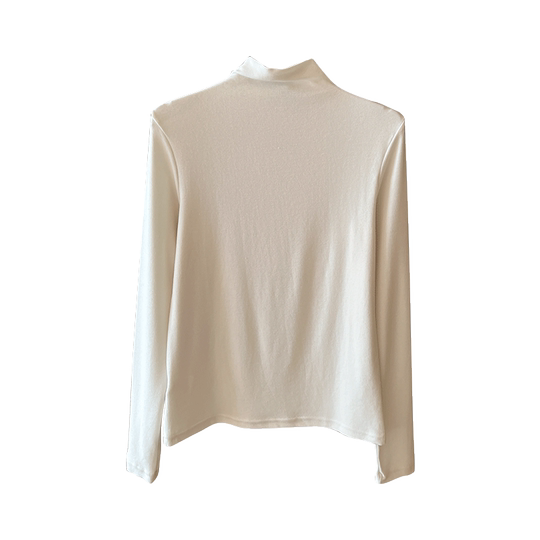Thickened half high neck bottomed long sleeve T-shirt for women