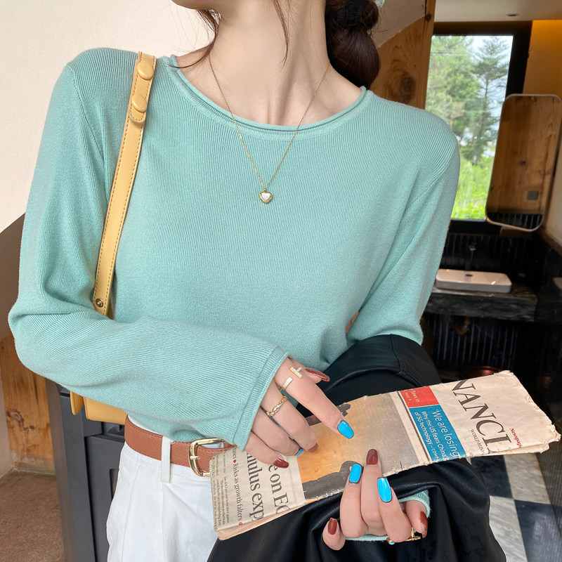 白色小香风圆领针织打底衫女内搭2025早秋新款毛衣高级感长袖上衣,淘宝优惠券,粉丝福利购,淘宝优惠卷