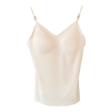 Шелковая майка топ, защитное белье, топ с чашечками, летнее нижнее белье, красивая спина