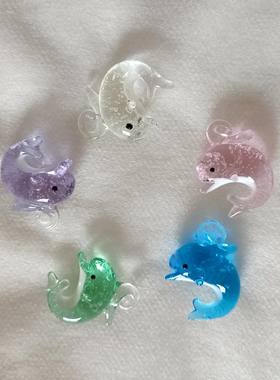 挂饰玻璃海豚玻璃手工艺品小挂件