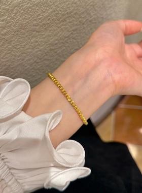 小红书爆款猫眼珠豆豆纯银手链