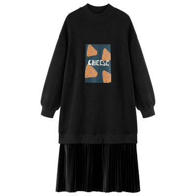 气质复古连衣裙女秋装2020卫衣裙子 veela连衣裙