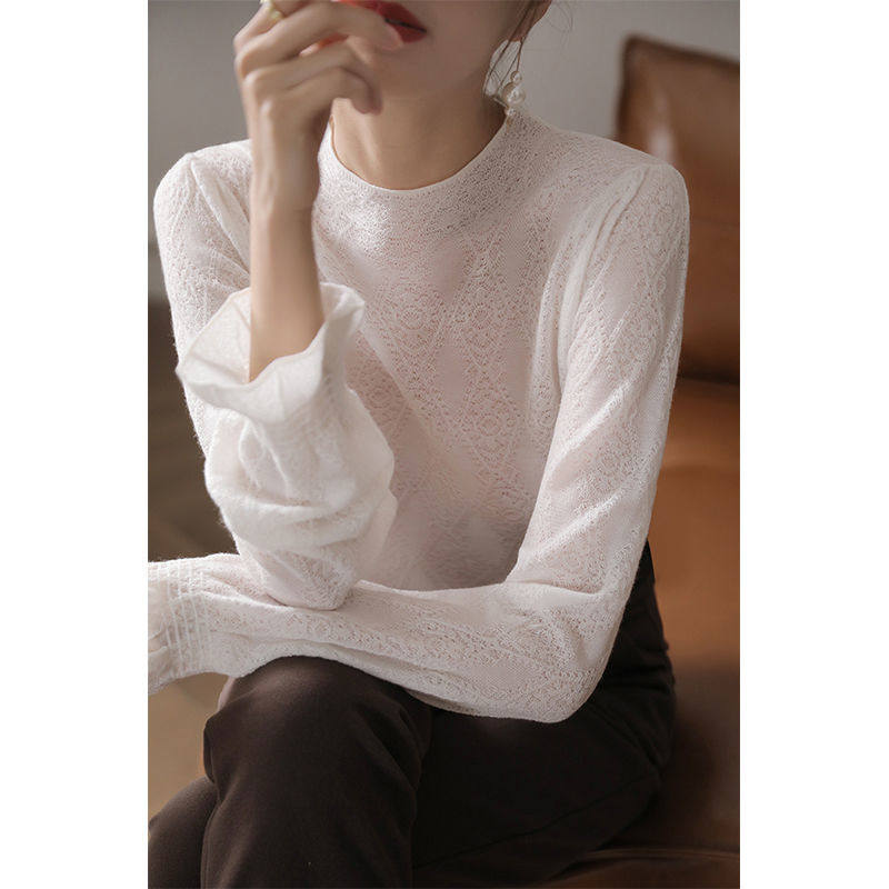 日系穿搭温柔慵懒风设计感蕾丝衫 veela蕾丝衫/雪纺衫