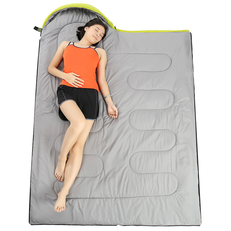 【非卖品】户外睡袋 1.1kg轻盈加厚保暖双人旅行露营室内便携睡袋 - 图2