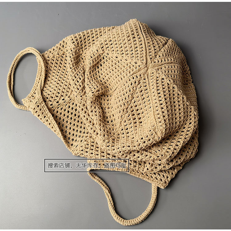 （实物拍摄--细棉线）小众特别渔网包文艺单肩包镂空编织包沙滩包,淘宝优惠券,粉丝福利购,淘宝优惠卷