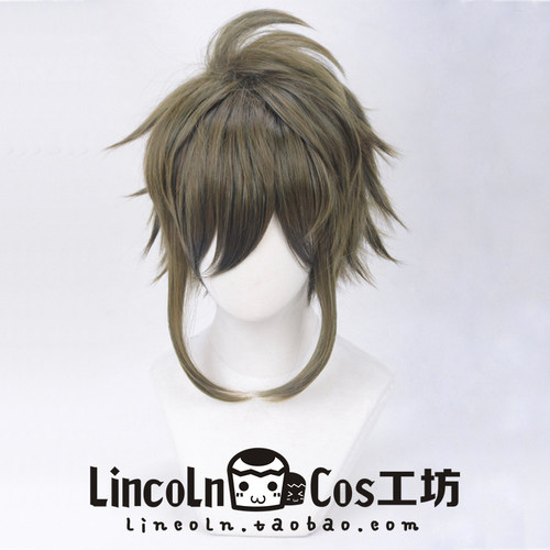 【LINCOLN 】IDOLiSH7 二階堂大和 橄榄绿COSPLAY假发 反翘短发 - 图2