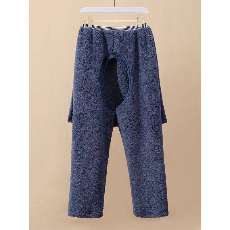 珊瑚卧床加厚老人开裆裤加绒瘫痪护理方便换尿布病人冬季遮羞睡裤,淘宝优惠券,粉丝福利购,淘宝优惠卷