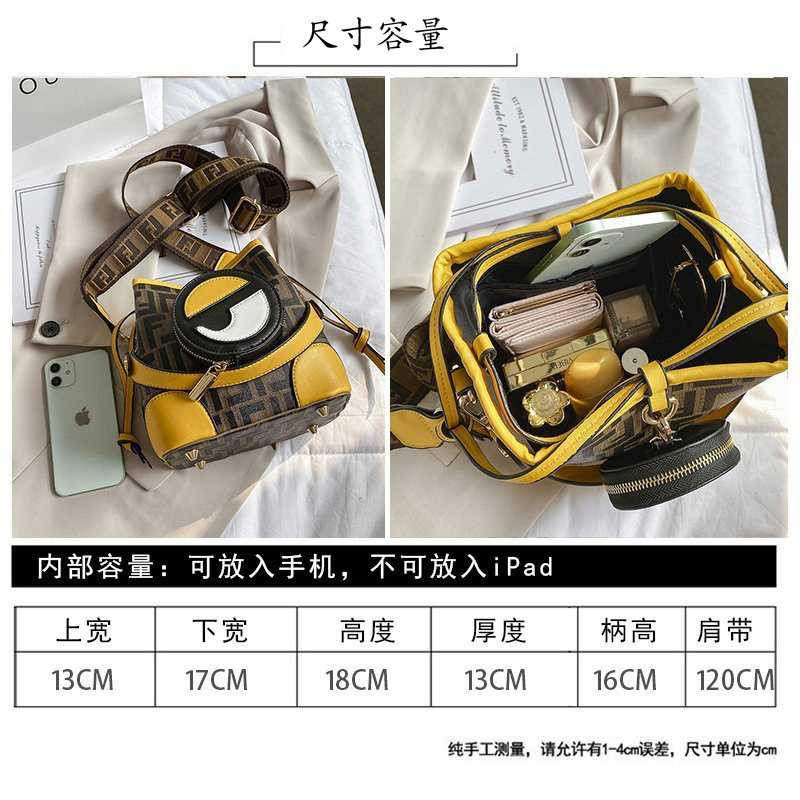 迷你水桶包小众设计感抽带小包包女2025新款潮百搭时尚单肩斜挎包,淘宝优惠券,粉丝福利购,淘宝优惠卷