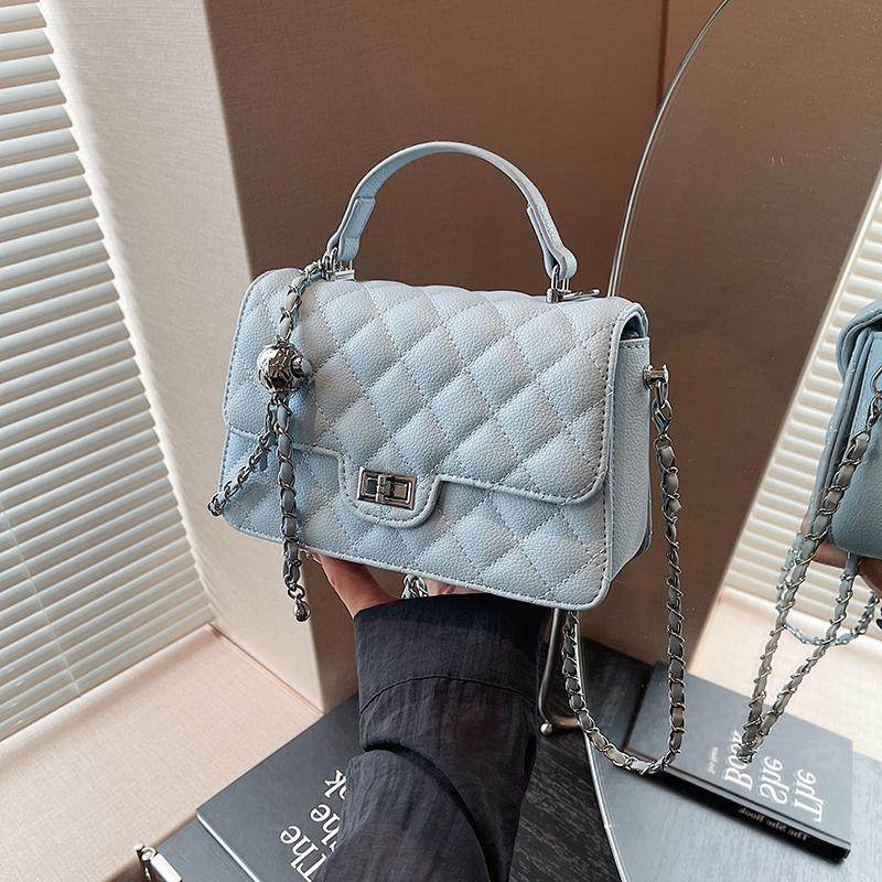 小香风菱格链条包女包2025超火新款百搭单肩斜挎包简约手提小方包,淘宝优惠券,粉丝福利购,淘宝优惠卷