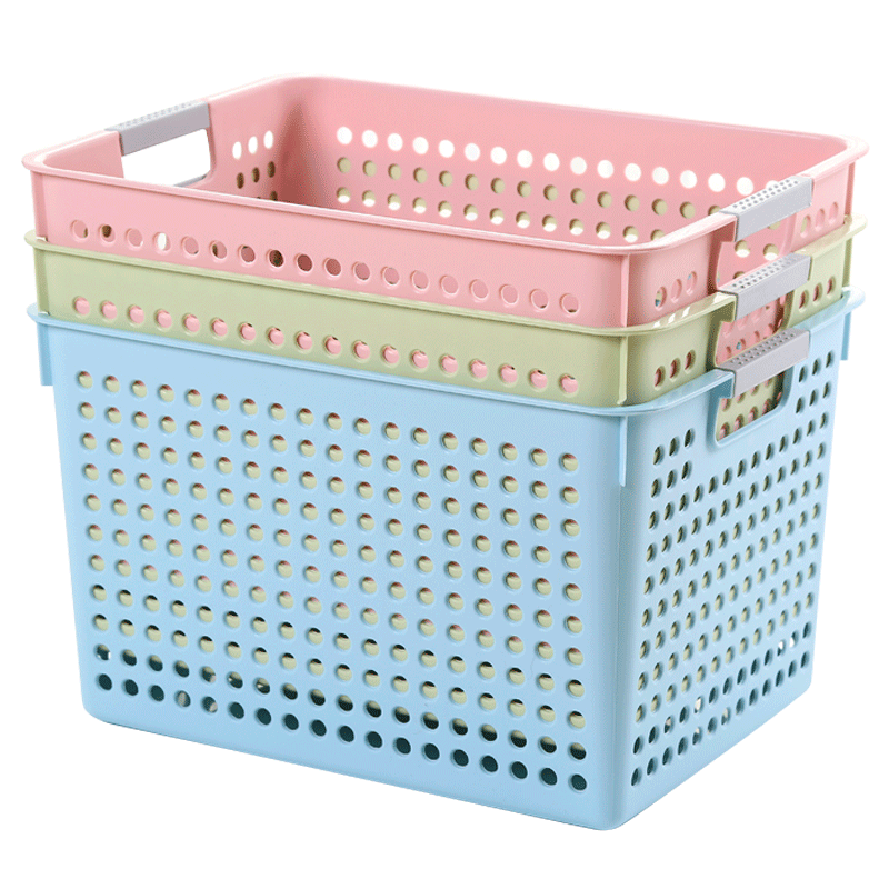 Thickened rectangular plastic storage basket