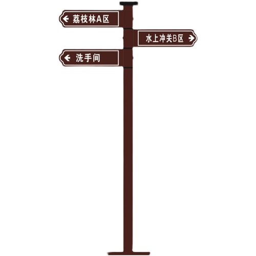 户外标识牌定制指示牌立式导向牌路站杆小区旅游景区道路分流导视 - 图3