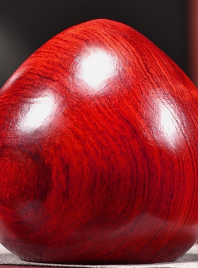 红色寿星公像木雕摆件实木质寿桃工艺品纯木装饰品送长辈贺寿礼物