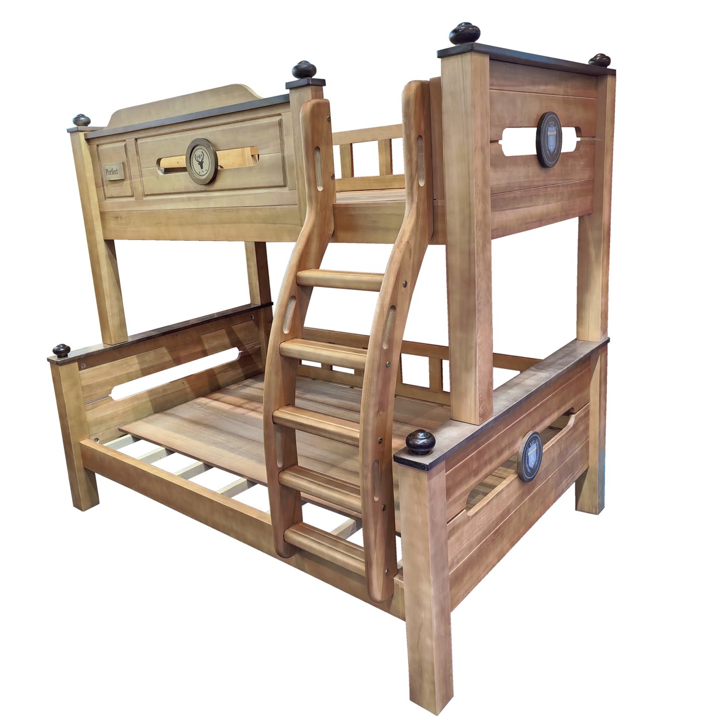 实木上下床高低床全实木儿童床上下床双层床两层男孩女孩上下铺