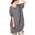 2019 cotton và vải lanh phụ nữ nhuộm màu tinh khiết dài áo thun dài màu mới dệt vải lanh thưa thớt dài - váy đầm