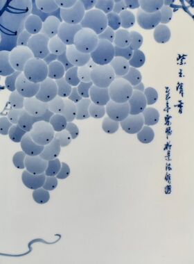 景德镇手绘青花瓷板画玄关餐厅画