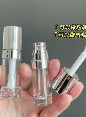 唇釉空管分装瓶大刷头化妆品彩妆大容量圆形唇彩管空瓶唇蜜管