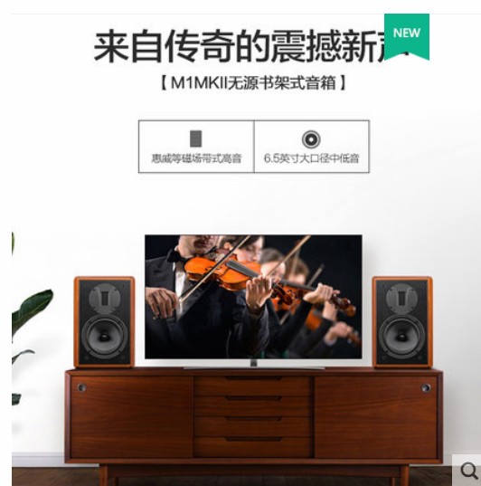 HiVi/惠威M1MKⅡ发烧级书架hifi音箱人声还原重低音台式无源音响-图1