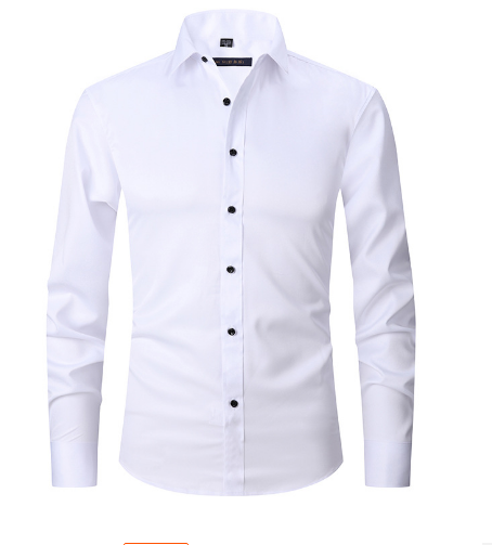 衬衫男Men dress Shirt Long Sleeve Formal Social Anti-Wrinkle - 图0