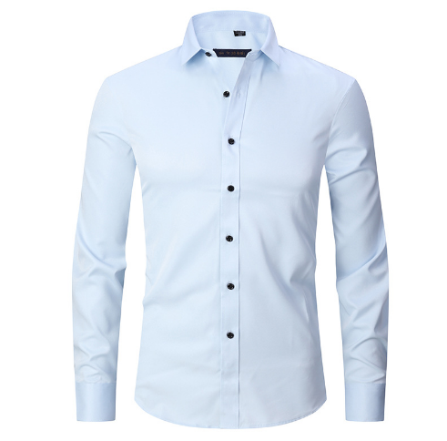 衬衫男Men dress Shirt Long Sleeve Formal Social Anti-Wrinkle - 图1