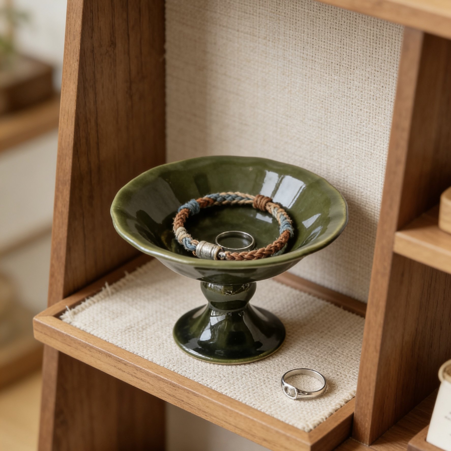 摆放女生的首饰耳环耳钉项链手串手链收纳盒架子托盘床头柜梳妆台,淘宝优惠券,粉丝福利购,淘宝优惠卷