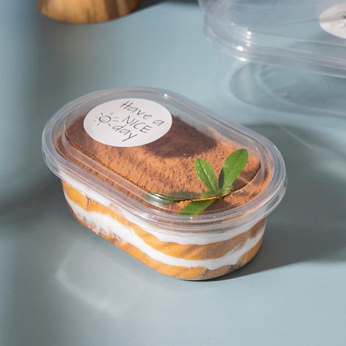 网红饱饱碗千层蛋糕盒提拉米苏水果捞木糠豆乳盒子酸奶慕斯打包盒 - 图2