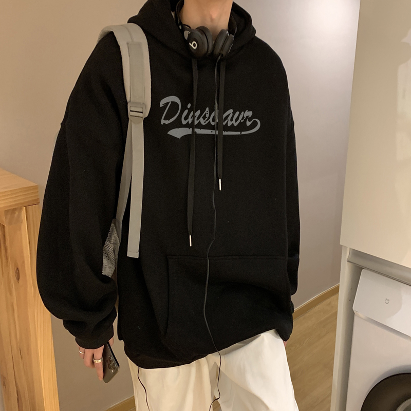 卫衣男士秋季vintage潮牌ins重磅宽松连帽加绒加厚大码美式外套 - 图2