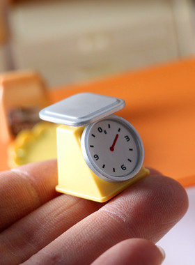 娃娃屋厨房秤迷你烘焙电子秤静物摆件 袖珍玩具微缩食玩OB11模型