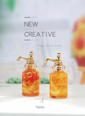 合金玻璃娃娃屋配件水果酒模型