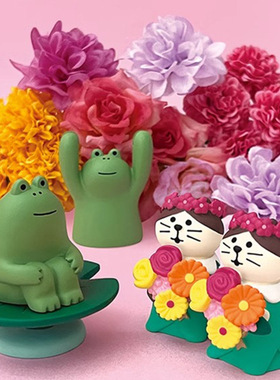 日式ZAKKA生日会装饰小摆件柴犬熊猫INS蛋糕生日场景拍摄道具