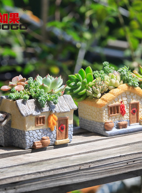 树脂乡村田园外婆家的小屋造型
