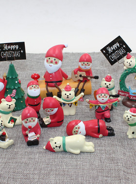 兔子企鹅公仔微景观摆件