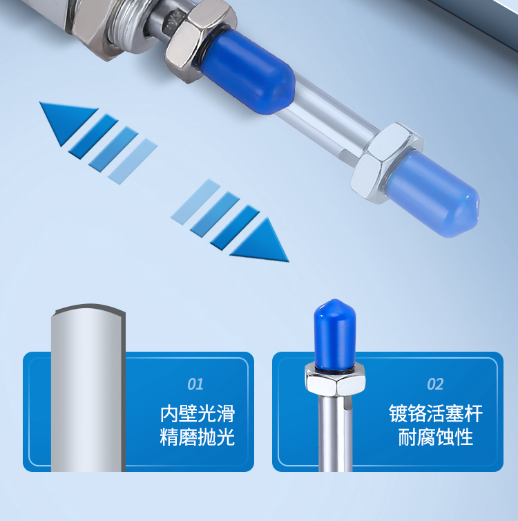 平尾型气缸MA25X15X20X30X40X50X60X75X80X100X125X150X200X300SU - 图2