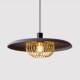 Italian minimalist flying saucer restaurant lamp designer creative walnut Japanese light luxury single-head dining table bar small chandelier
