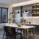 Italian minimalist restaurant chandelier King Lake modern simple high-end island bar table lamp dining table glass chandelier Y