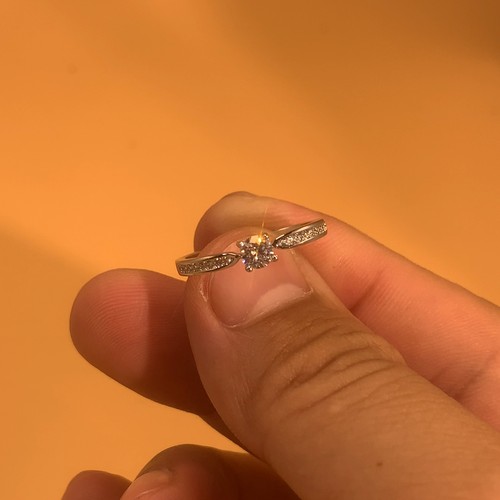 S925纯银四爪女款莫桑仿真钻石戒食指结婚戒微镶锆石戒指气质银饰 - 图1